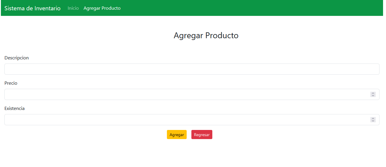  Imagen Angular y Spring Boot con Java: Pantalla para agregar nuevo producto