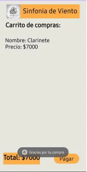 Imagen Sinfonia de Viento: Pantalla de venta del instrumento