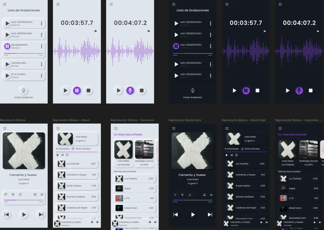 Imagen Neumorphism App Designs