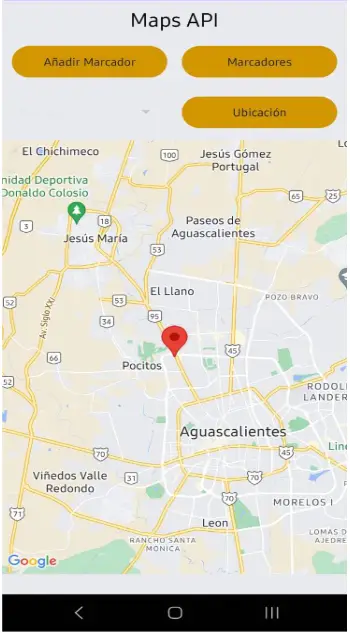Imagen Google Maps Api: Pantalla de Mapa