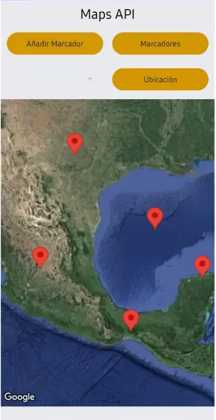 Imagen Google Maps Api: Pantalla de Mapa Satelital