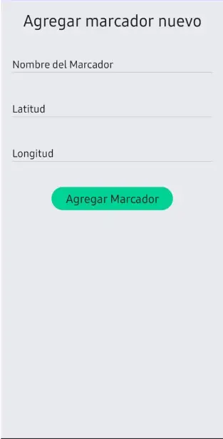 Imagen Google Maps Api: Pantalla de Agregar Marcadores