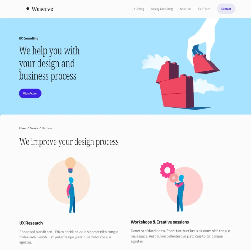 Imagenes Proyecto pagina Weserve